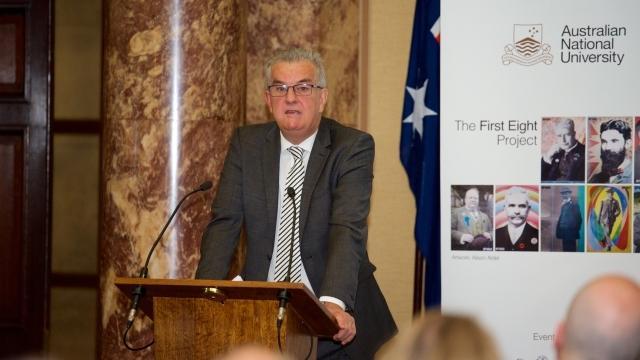 Dr David Headon at the lectern