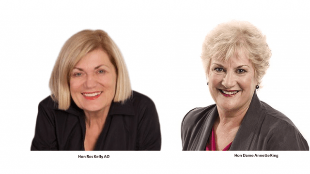 Inspiring Women Reflect: Hon Ros Kelly AO in conversation with Hon Dame Annette King The Hon. Rose Kelly AO and The Hon Dame Annette King
