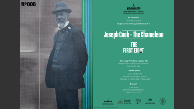 Book Launch: Joseph Cook – The Chameleon: Australia's sixth prime minister