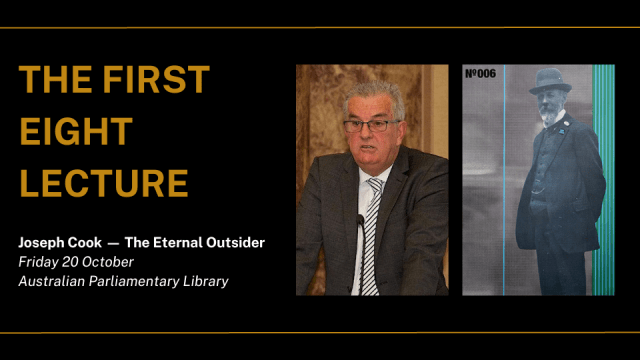 First Eight Lecture Series with Dr David Headon - Prime Minister Cook